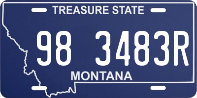 MT license plate 983483R