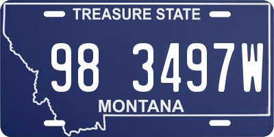 MT license plate 983497W