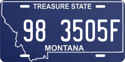 MT license plate 983505F