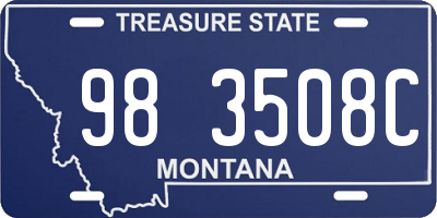 MT license plate 983508C