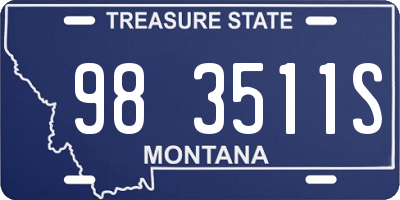 MT license plate 983511S