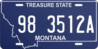 MT license plate 983512A