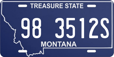 MT license plate 983512S