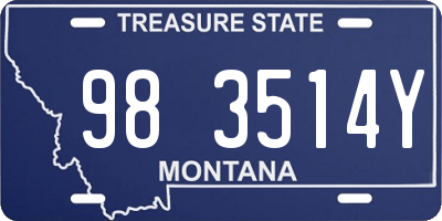MT license plate 983514Y