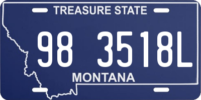 MT license plate 983518L
