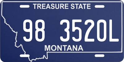 MT license plate 983520L
