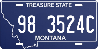 MT license plate 983524C