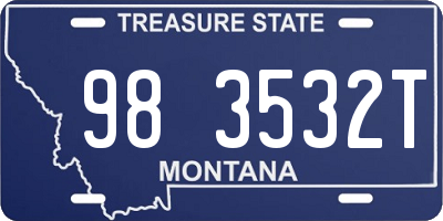 MT license plate 983532T