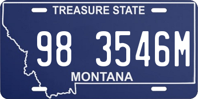 MT license plate 983546M
