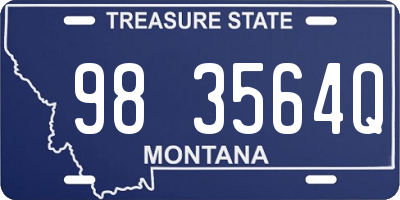 MT license plate 983564Q