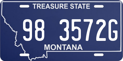 MT license plate 983572G