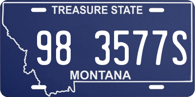 MT license plate 983577S