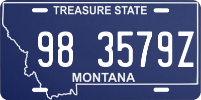 MT license plate 983579Z