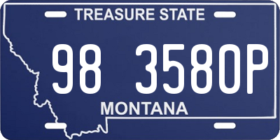 MT license plate 983580P