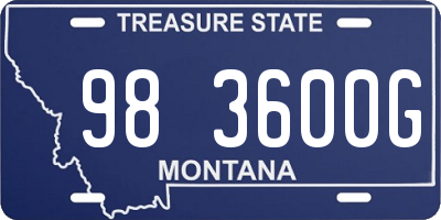 MT license plate 983600G