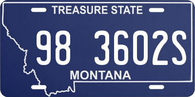 MT license plate 983602S