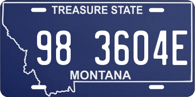 MT license plate 983604E