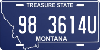 MT license plate 983614U