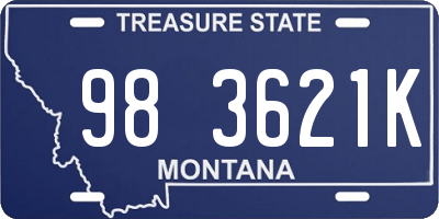 MT license plate 983621K
