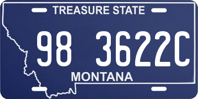 MT license plate 983622C
