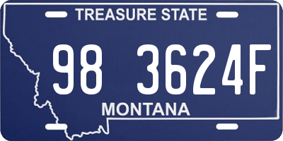 MT license plate 983624F