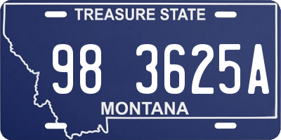 MT license plate 983625A