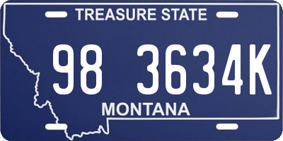 MT license plate 983634K
