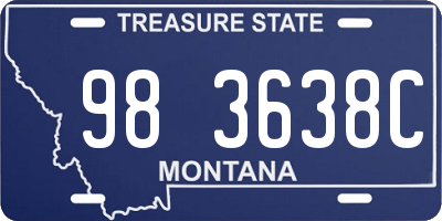 MT license plate 983638C
