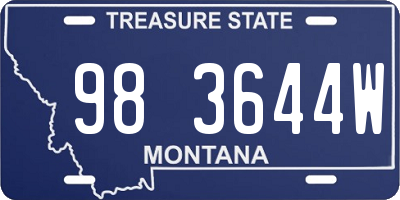 MT license plate 983644W