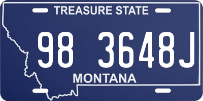 MT license plate 983648J