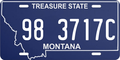 MT license plate 983717C