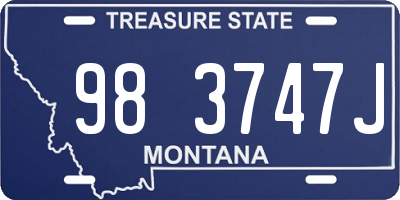MT license plate 983747J