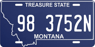 MT license plate 983752N