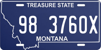MT license plate 983760X