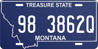 MT license plate 983862Q