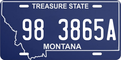 MT license plate 983865A