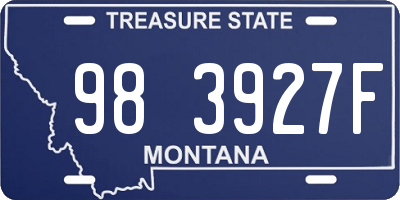 MT license plate 983927F