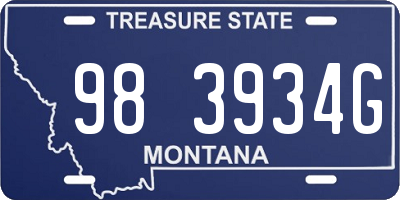 MT license plate 983934G