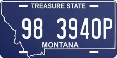 MT license plate 983940P