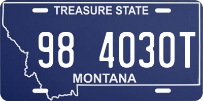 MT license plate 984030T