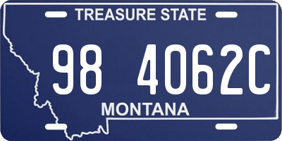 MT license plate 984062C