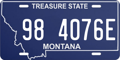 MT license plate 984076E