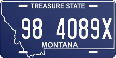 MT license plate 984089X