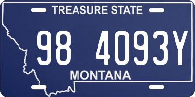 MT license plate 984093Y