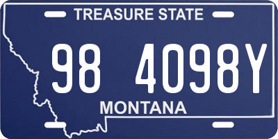 MT license plate 984098Y