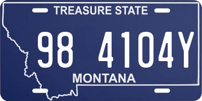 MT license plate 984104Y