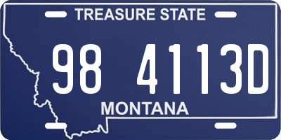 MT license plate 984113D
