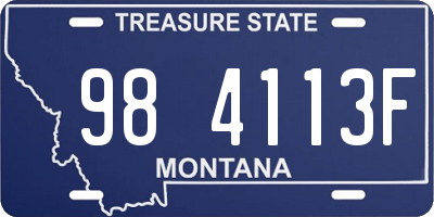 MT license plate 984113F