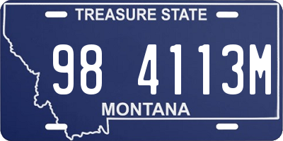 MT license plate 984113M