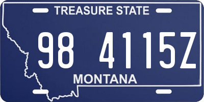 MT license plate 984115Z